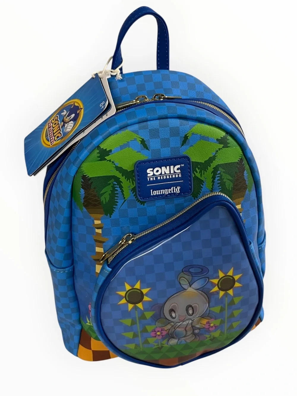Brand New-Loungefly Sonic the Hedgehog Chaos Garden Lenticular Mini Backpack